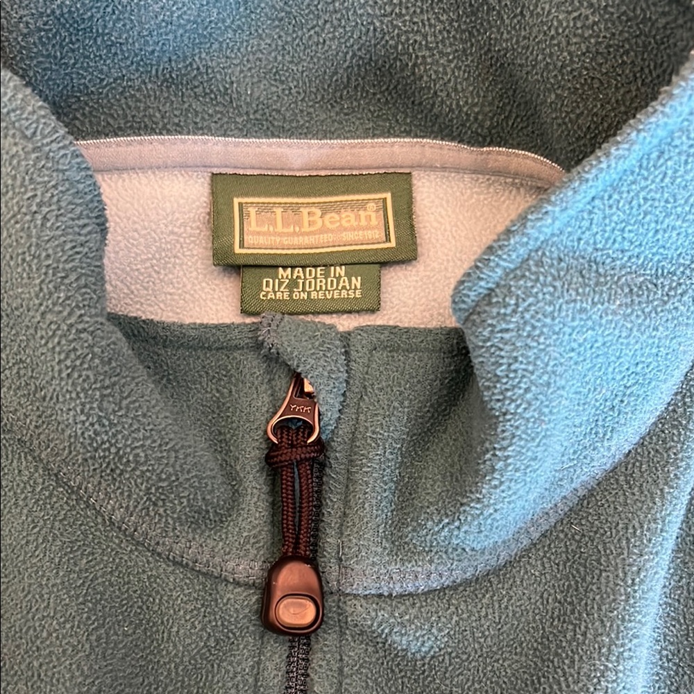 L.L. Bean Polartec The Weather Channel Full Zip Vest Women’s Size L Teal Fleece